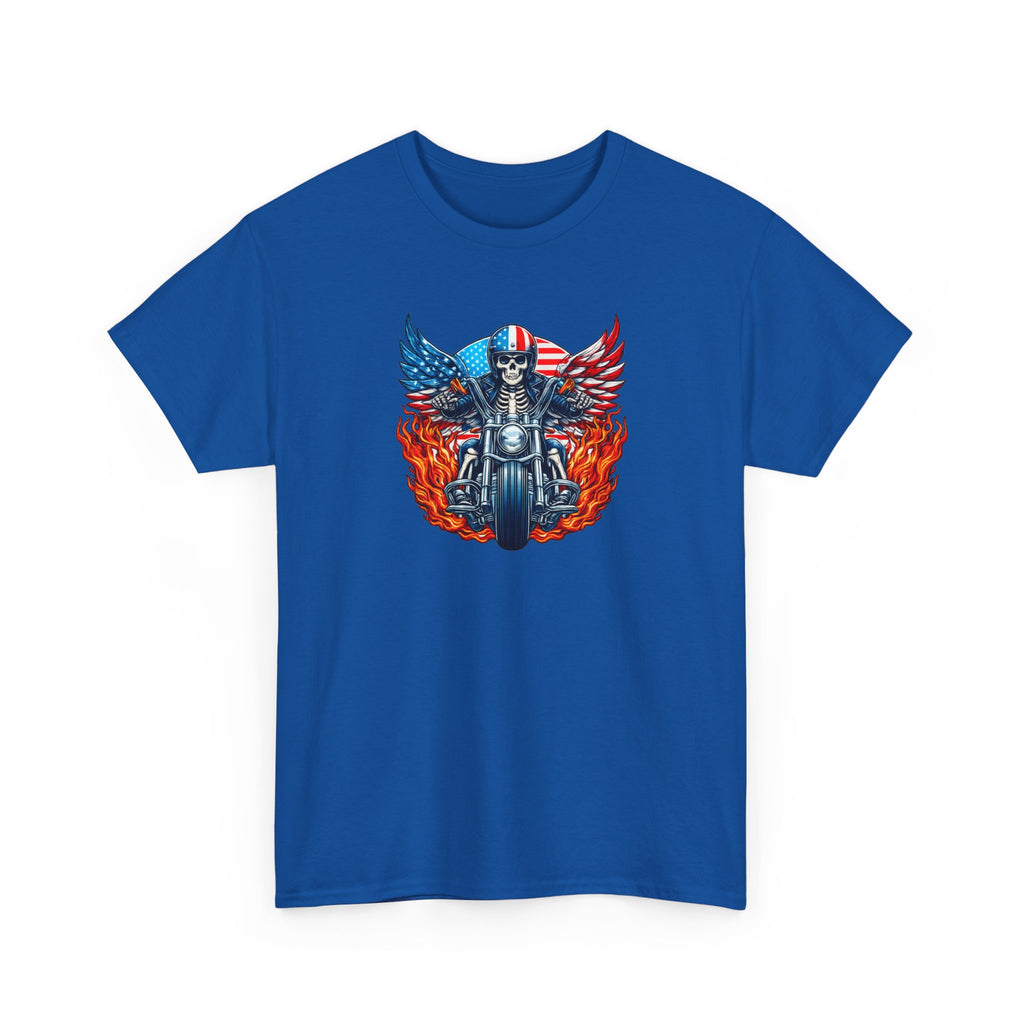 Motorcycle Skull Tee — "Sons of a B***h" Patriotic Biker Shirt