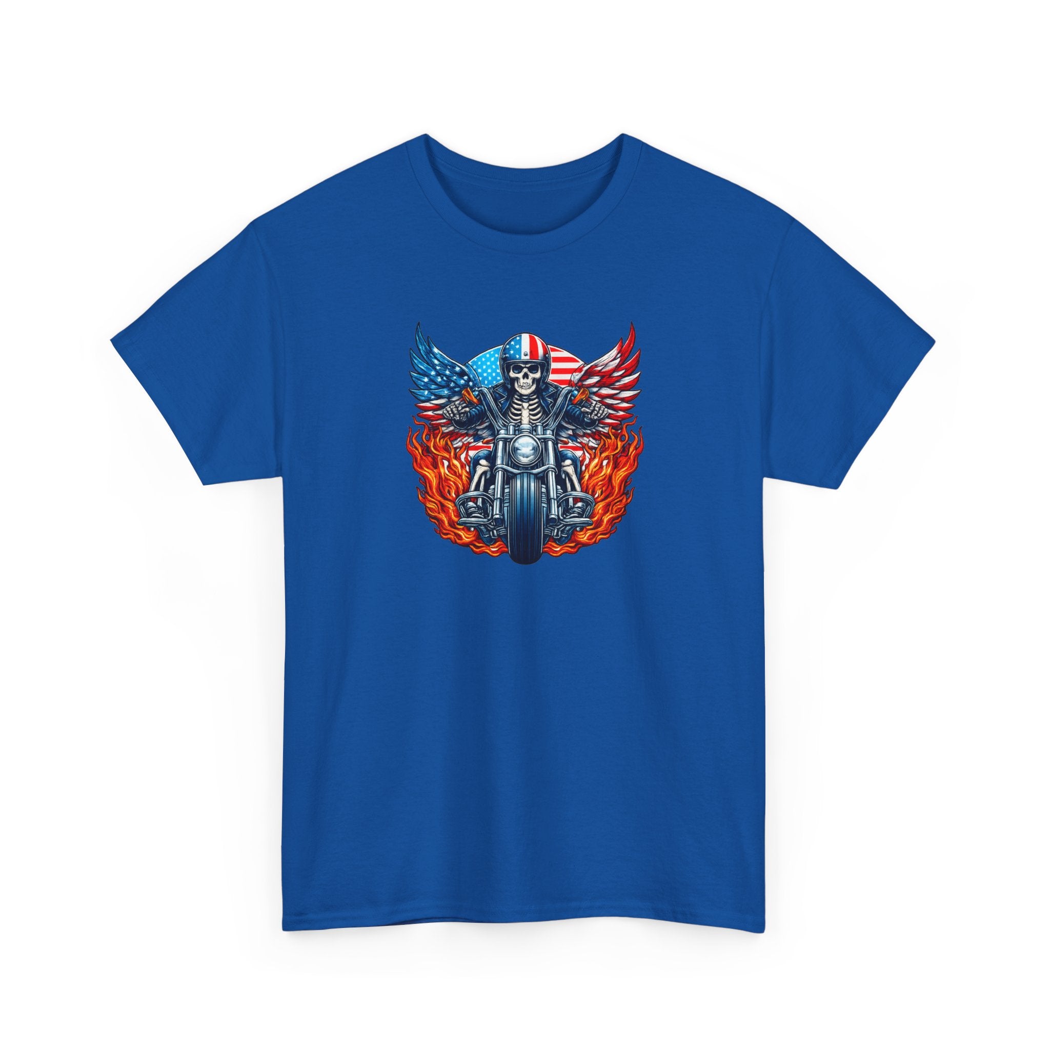 Motorcycle Skull Tee — "Sons of a B***h" Patriotic Biker Shirt