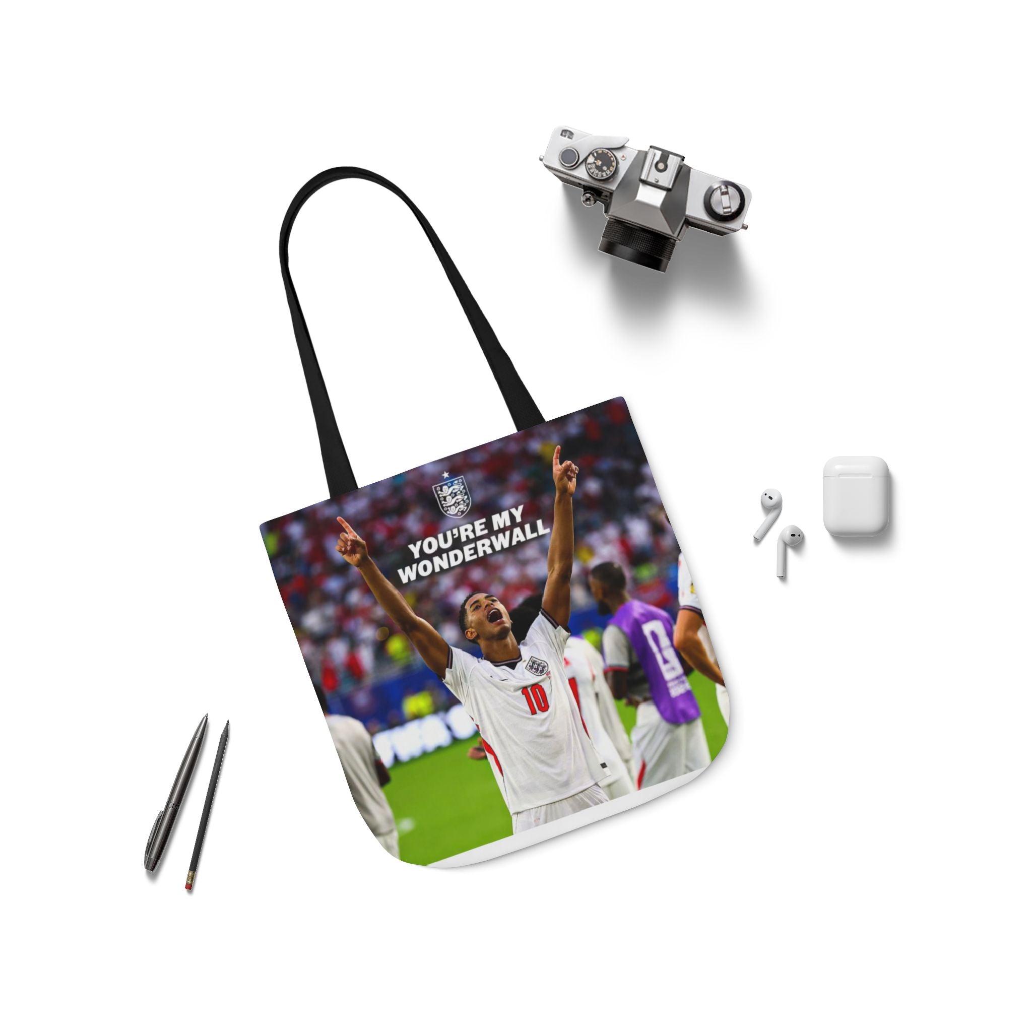 Jude Bellingham England Celebration Tote Bag – "You’re My Wonderwall" England Fan Canvas Tote