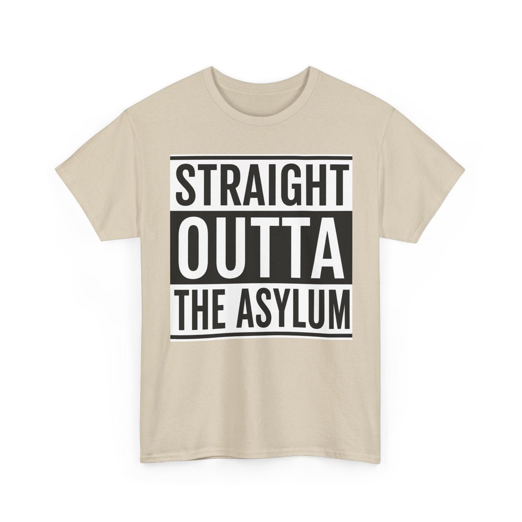 Straight Outta the Asylum T-Shirt – Graphic Statement Tee