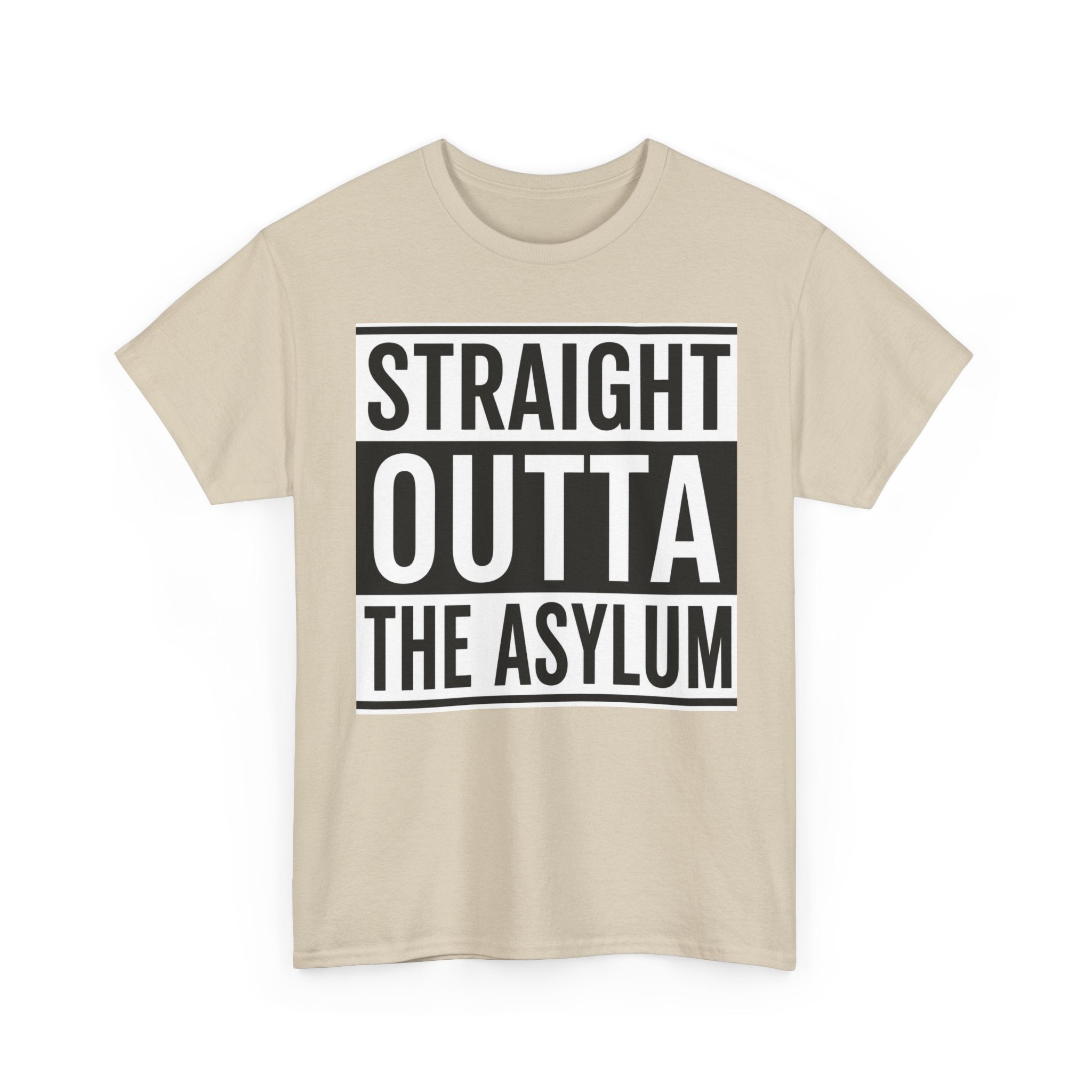 Straight Outta the Asylum T-Shirt – Graphic Statement Tee