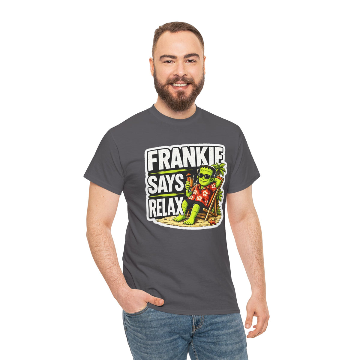 Frankie Says Relax Funny Graphic Cotton T-Shirt