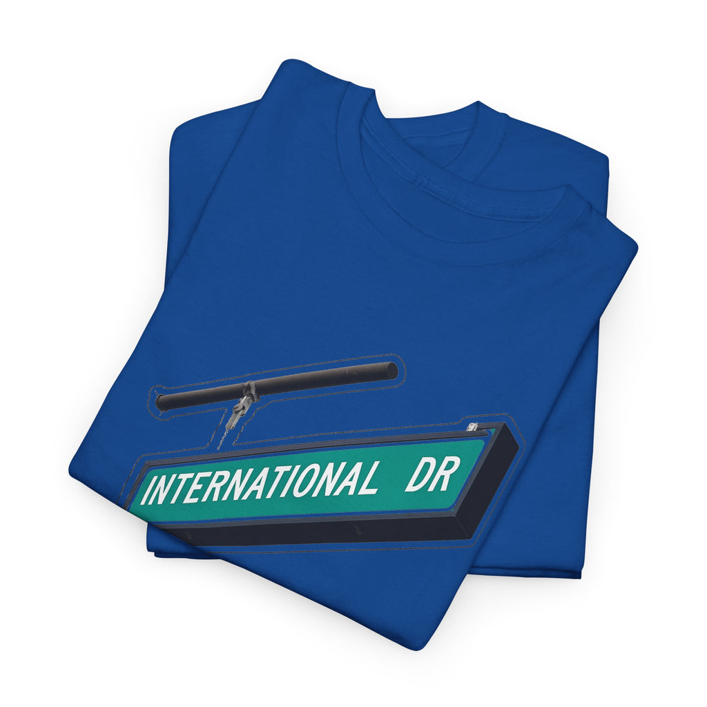 International Dr Street Sign Cotton T-Shirt