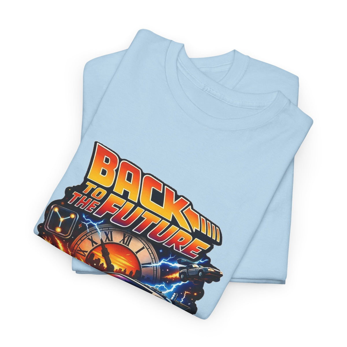 Back to the Future Graphic Tee – Retro 1985 DeLorean Design