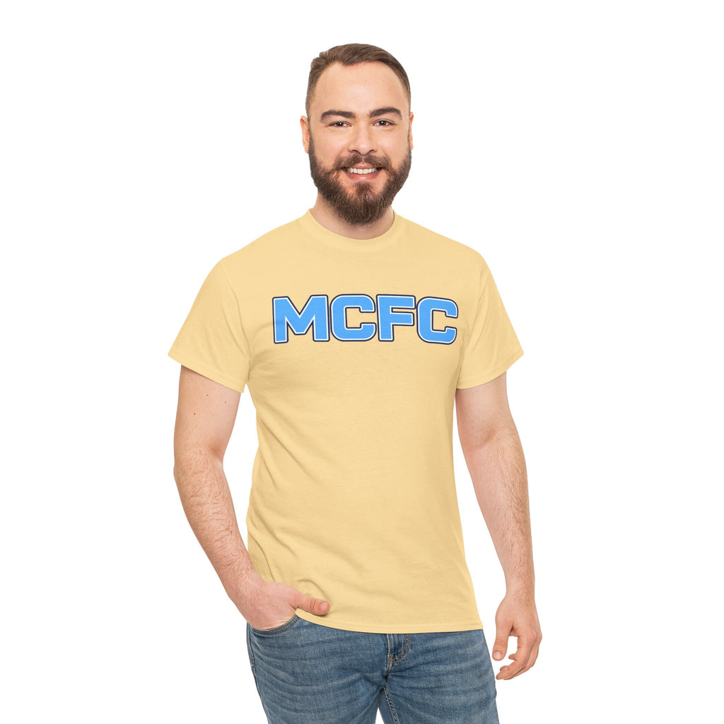 MCFC Logo Cotton T-Shirt — Light Blue Football Fan Tee
