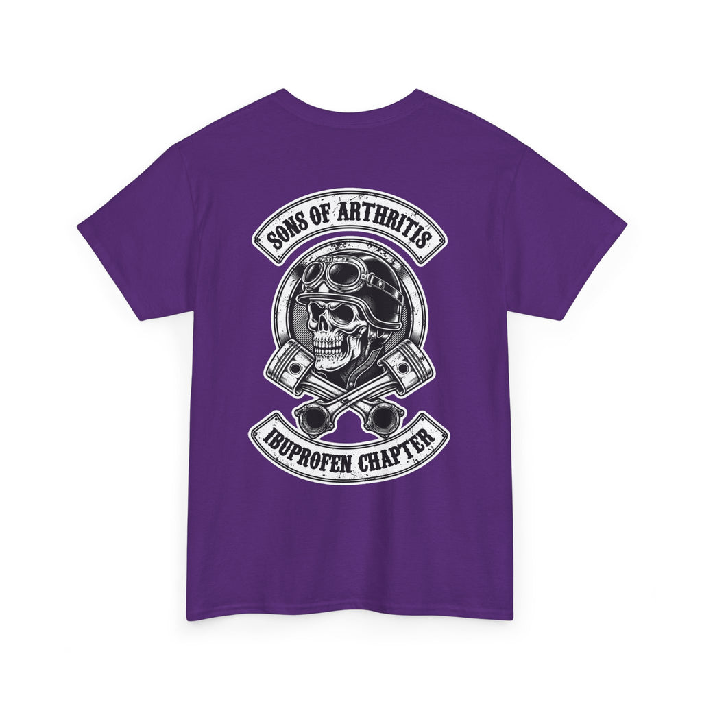 Sons of Arthritis Tee — Humorous Biker Skull "Ibuprofen Chapter" T-Shirt