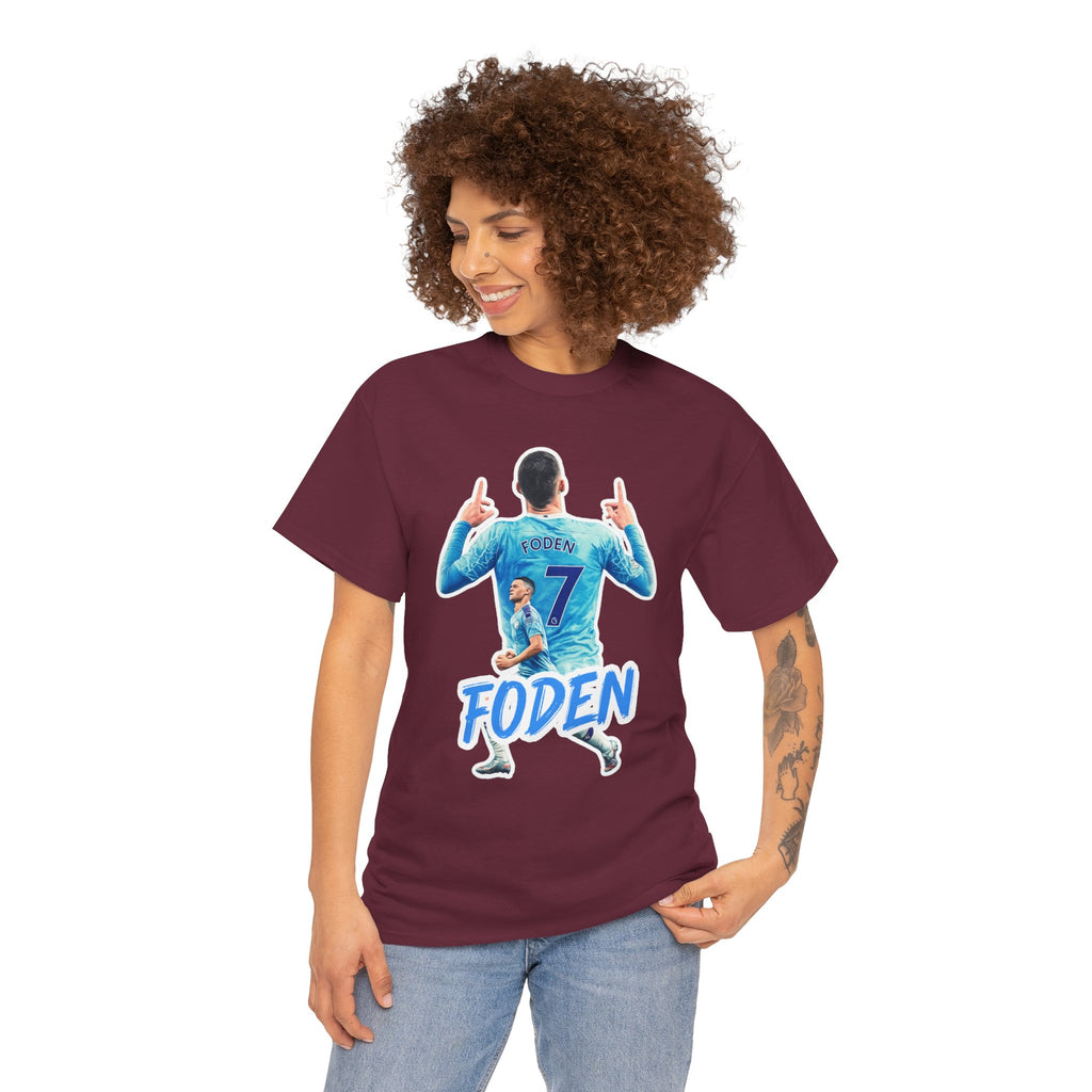 Phil Foden #7 Soccer T‑Shirt — Manchester City Fan Jersey Tribute