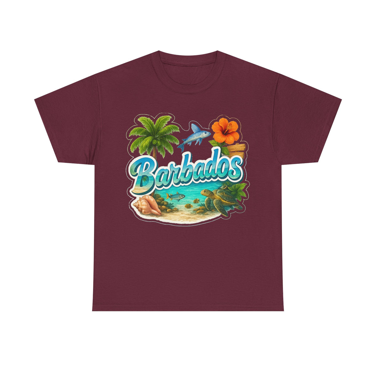 Barbados Beach Graphic Tee — Tropical Island Vacation T‑Shirt