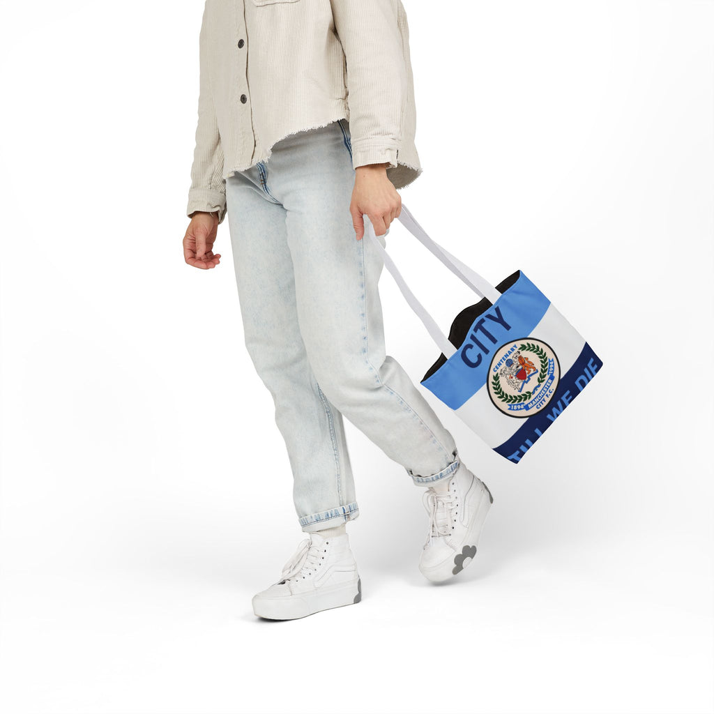 City Till We Die Canvas Tote Bag — Football Fan Flag Tote