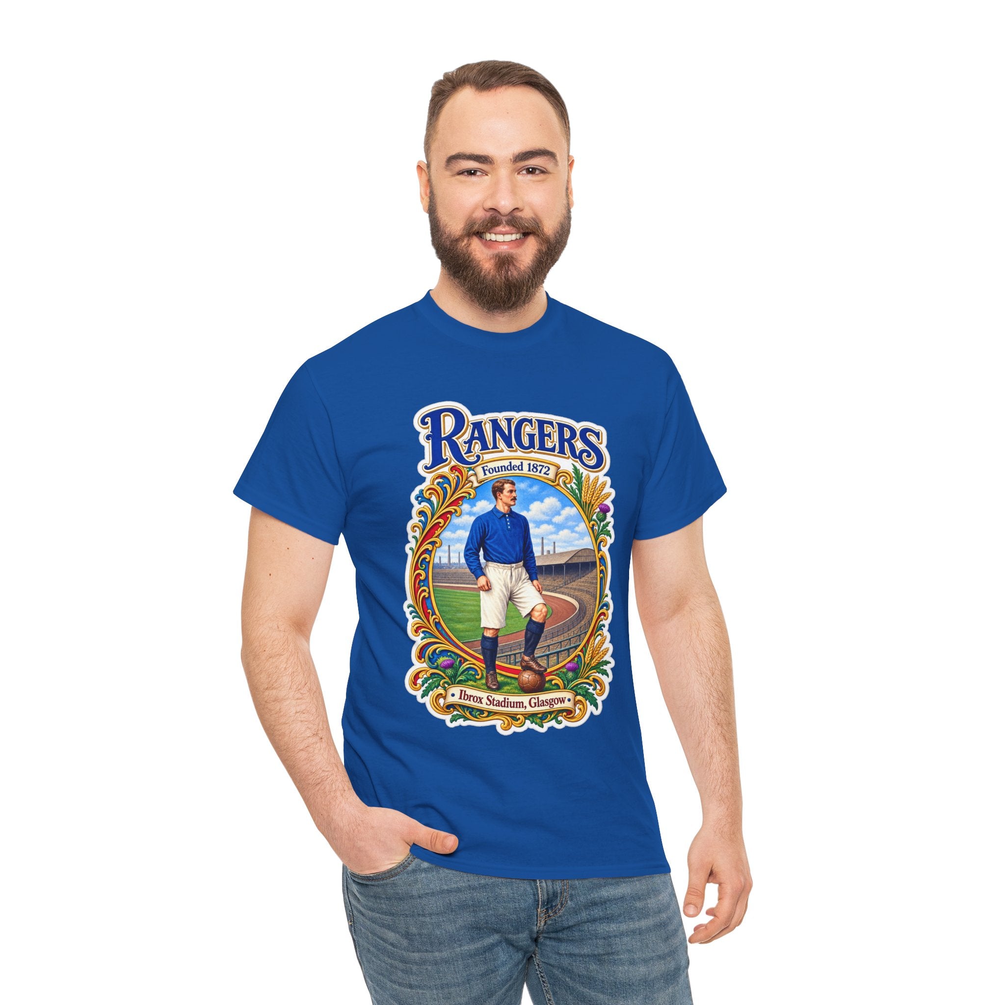 Rangers Retro Player Field Graphic Cotton T-Shirt