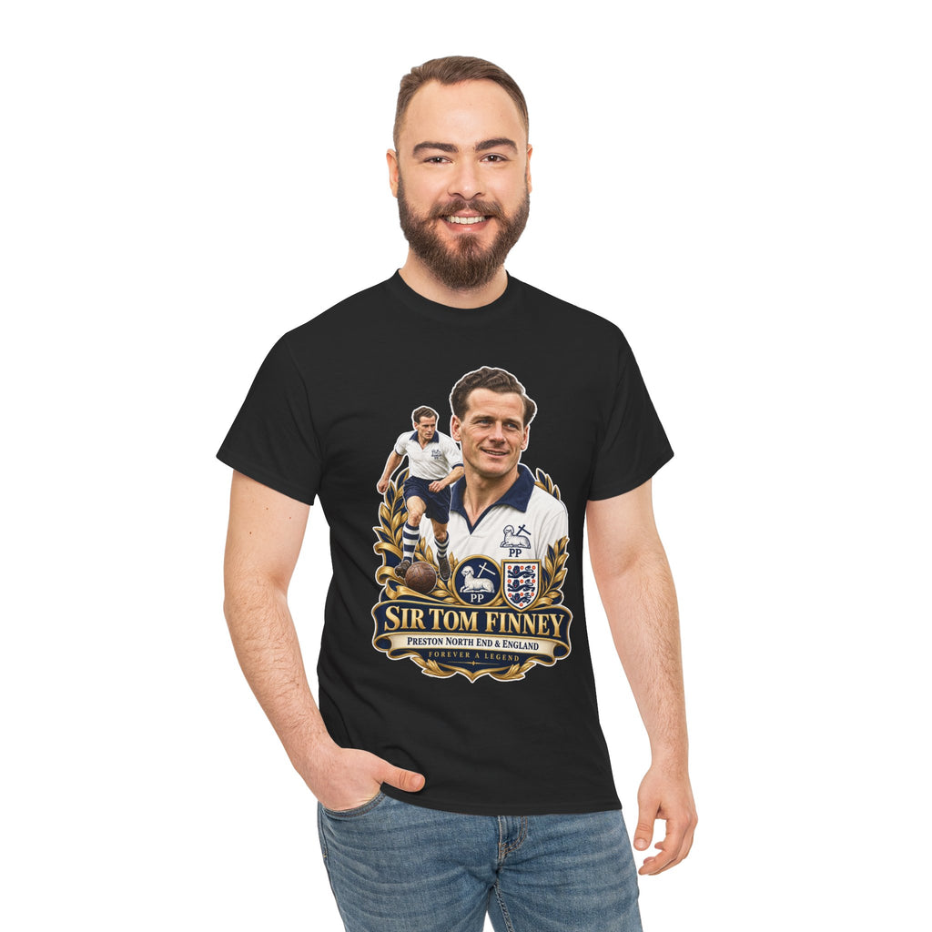 Sir Tom Finney Tribute T-Shirt – Vintage Preston North End & England Football Tee