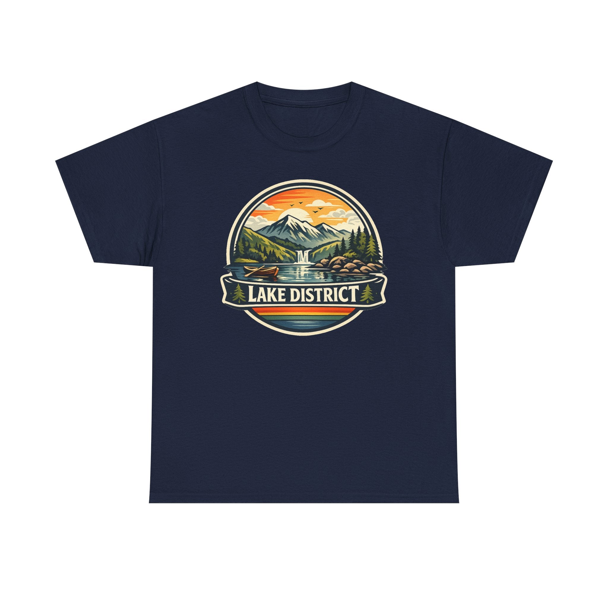 Lake District Graphic Tee — Scenic Mountain & Lake Camping Shirt