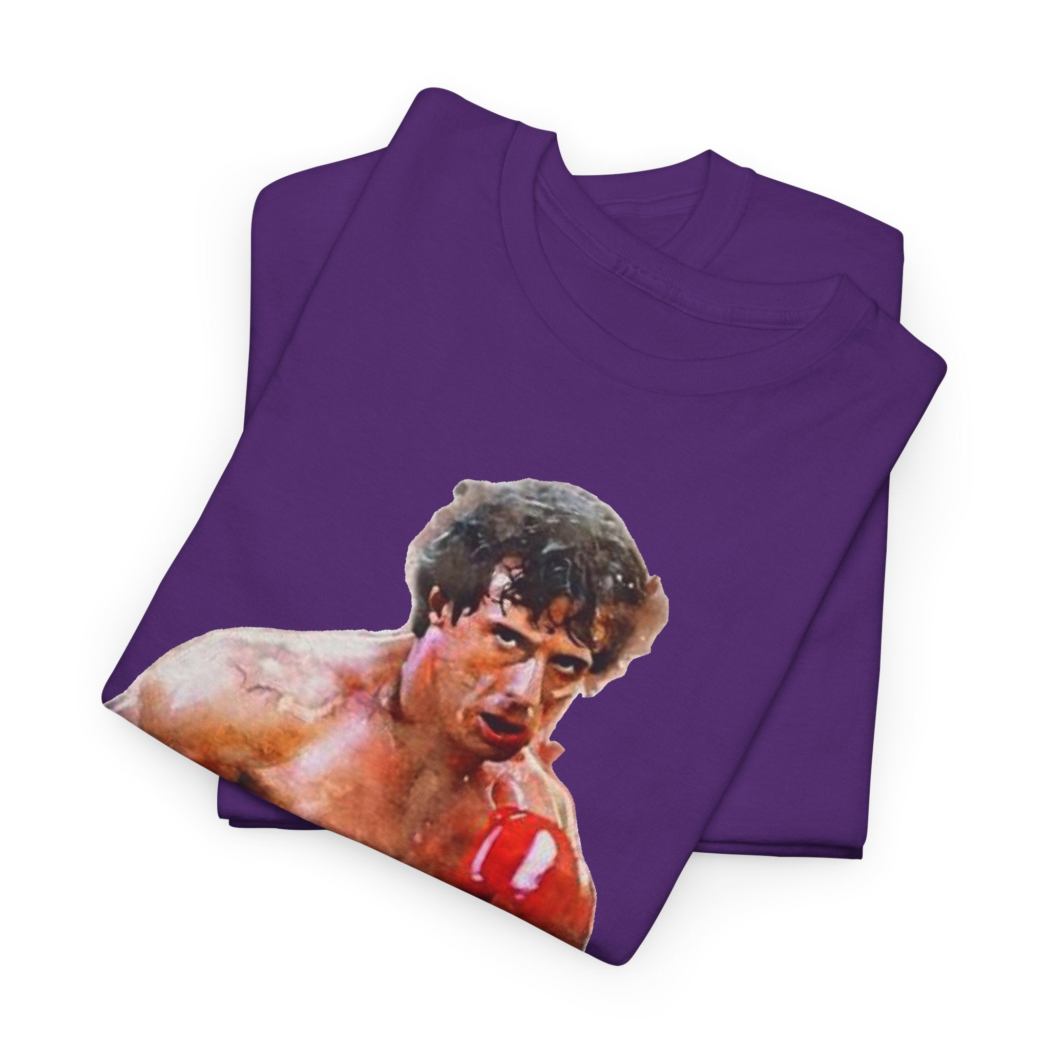 Boxer Rocky Painting T‑Shirt — Vintage American Flag Boxing Tee