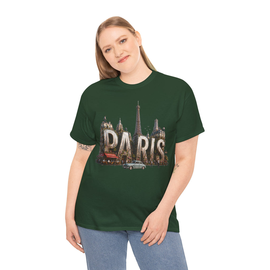 Paris Vintage Landmark T-Shirt — Eiffel Tower Retro Travel Tee