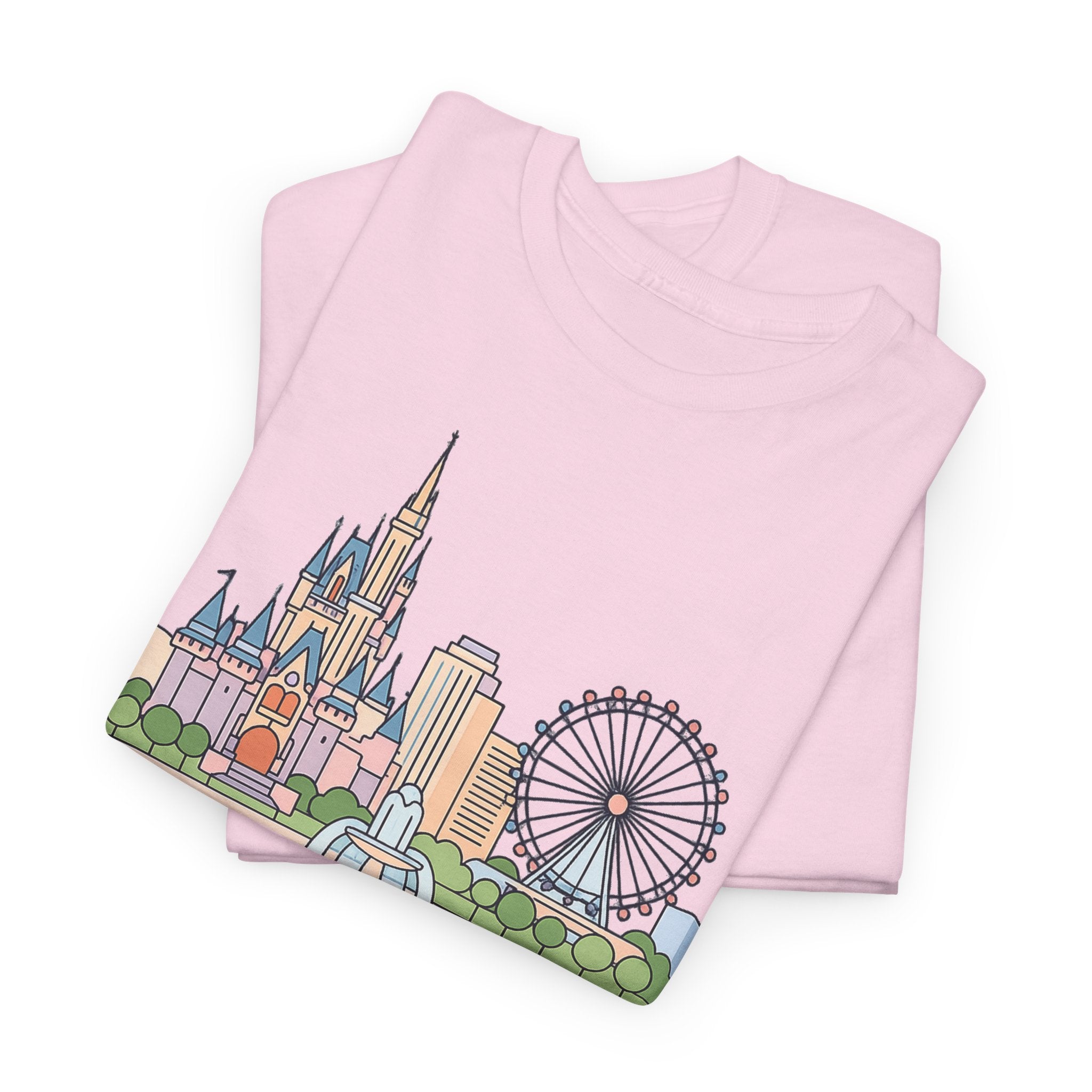 Orlando Skyline T-Shirt — Cute Cityscape Graphic Tee with 'Orlando' Text