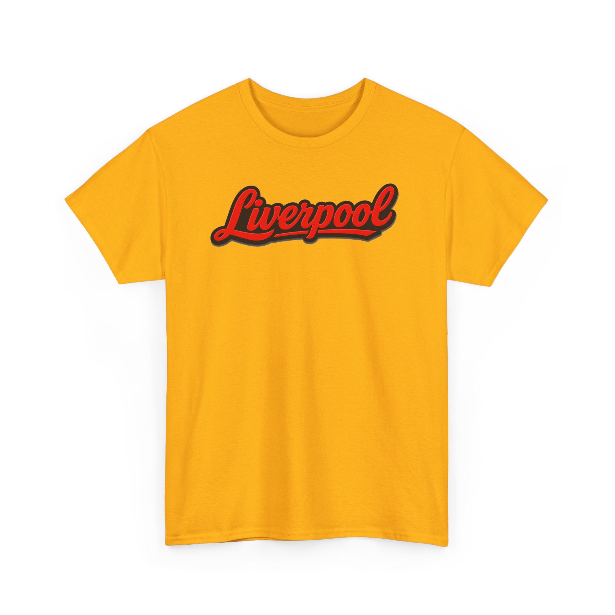 Liverpool Script T-Shirt — Retro Red Script Football Fan Tee