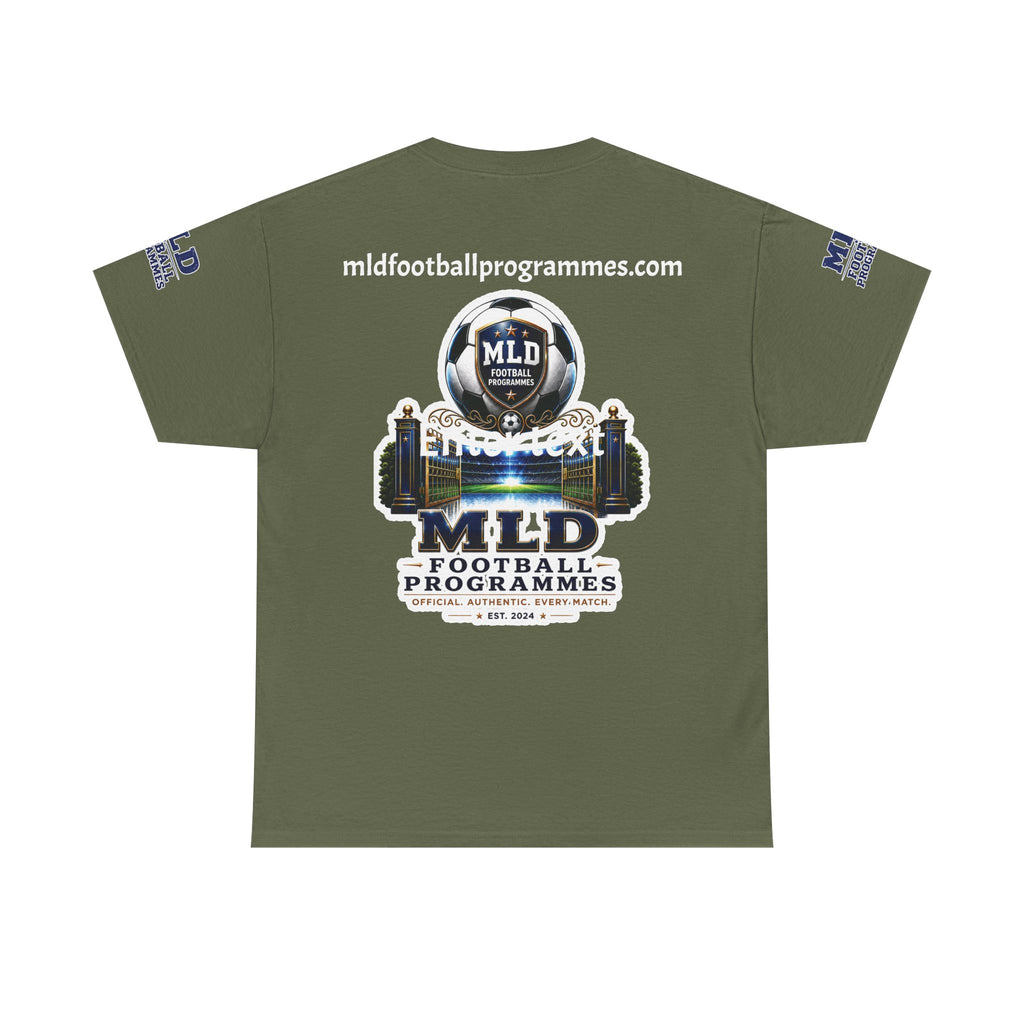 MLD Football Programmes Tee — Vintage Sports Logo Cotton T‑Shirt
