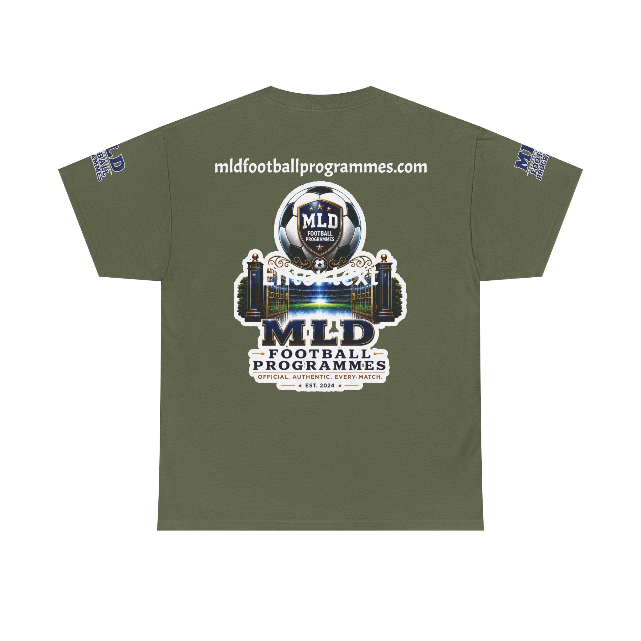 MLD Football Programmes Tee — Vintage Sports Logo Cotton T‑Shirt