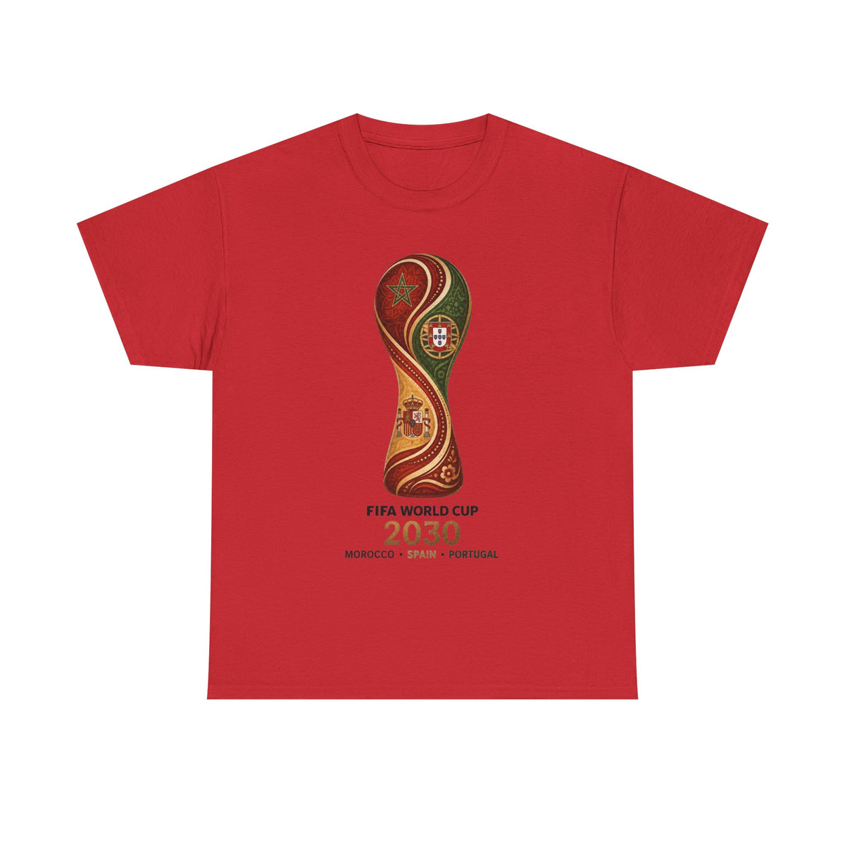 FIFA World Cup 2030 Trophy T-Shirt — Morocco Spain Portugal Official Design