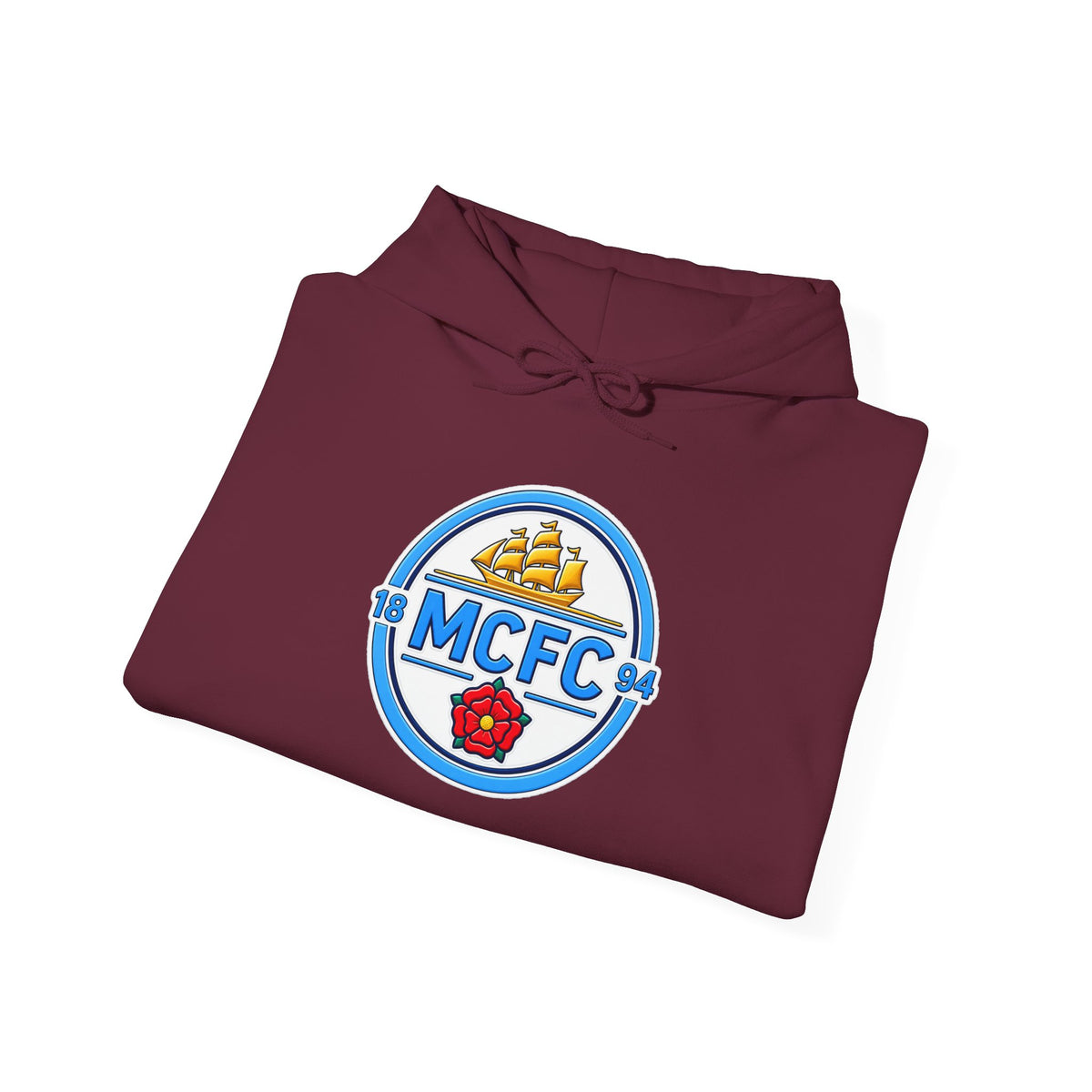 MCFC Logo Hoodie – Vintage Football Club Crest Pullover