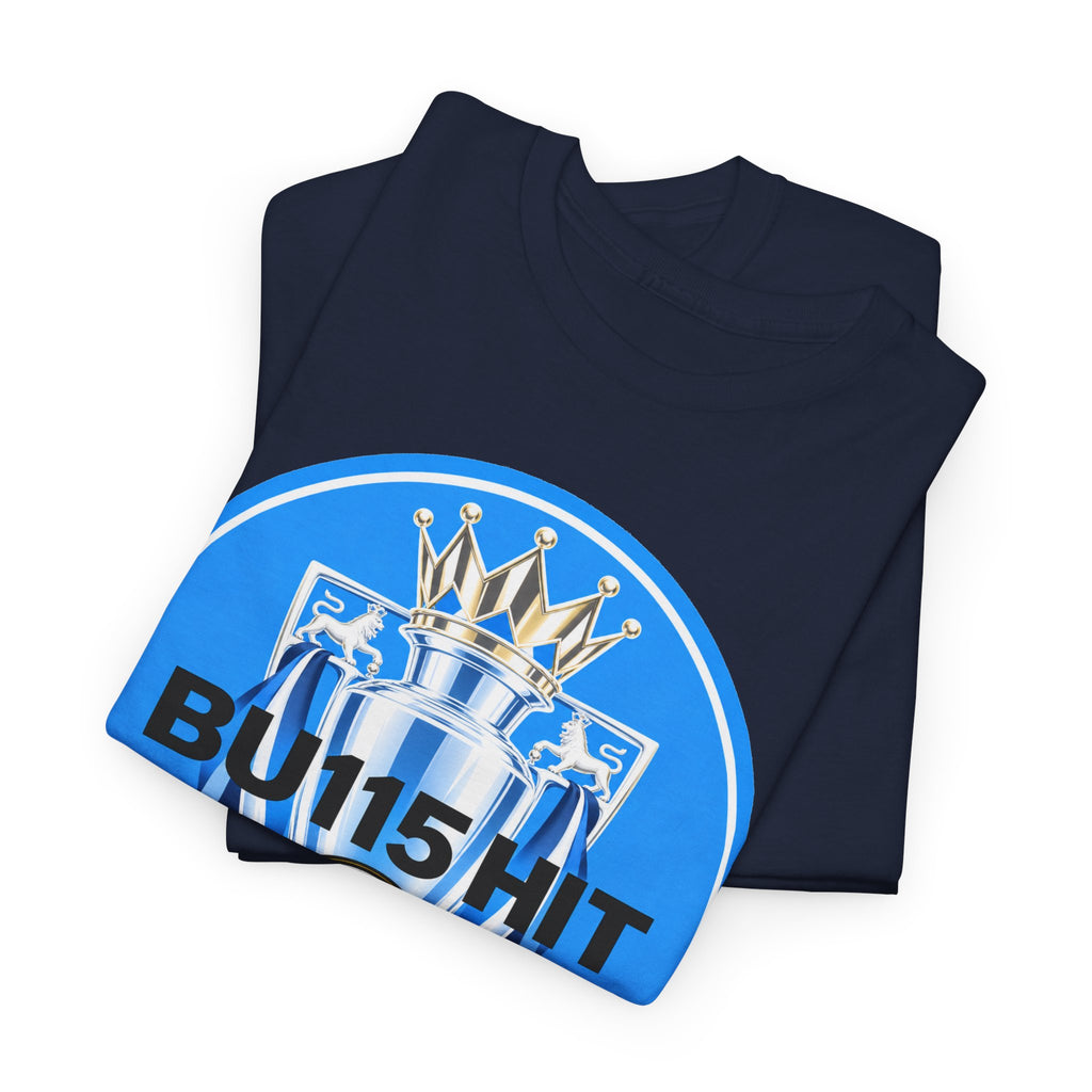 Manchester City Anti Premier League Charges Cotton T-Shirt — 'BU11SH1T' Blue Crown Football Shirt