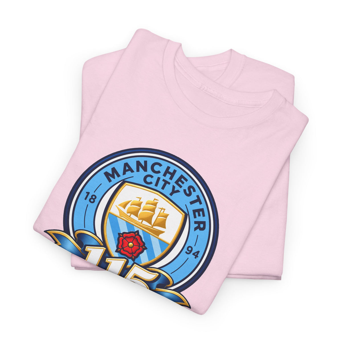 Manchester City 115th Crest Inspired Cotton T-Shirt