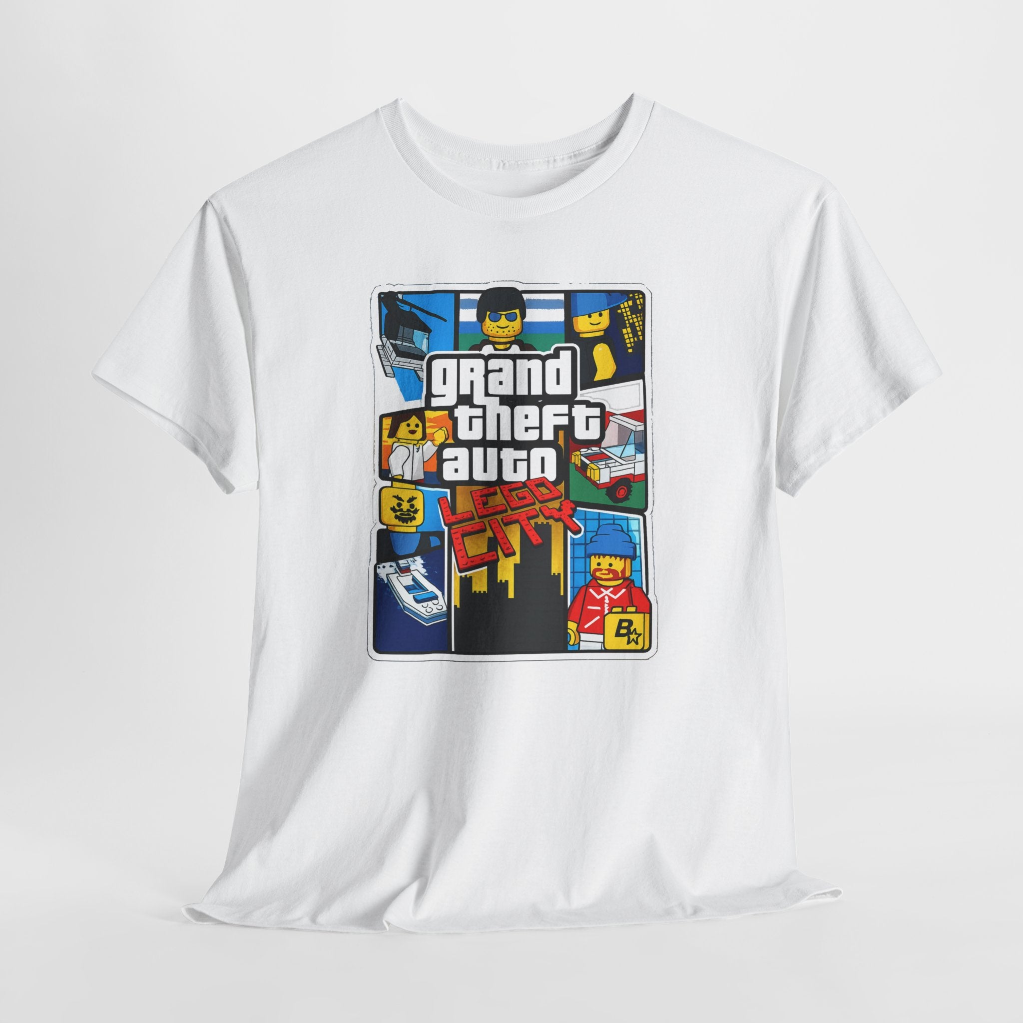 GTA Lego City Retro Block-Style 'Grand Theft Auto' Graphic Tee