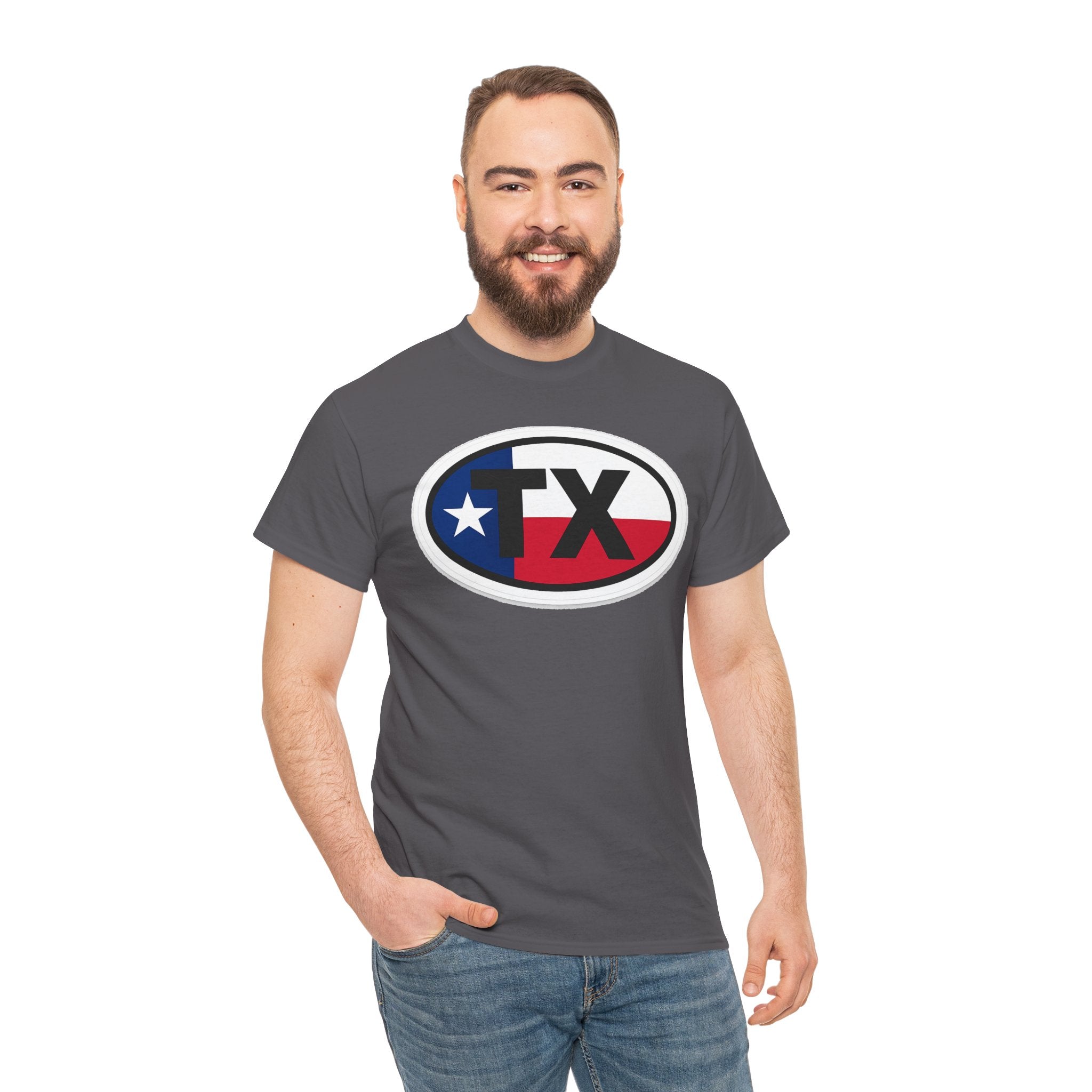 Texas Flag TX Oval T-Shirt — Patriotic Lone Star Tee