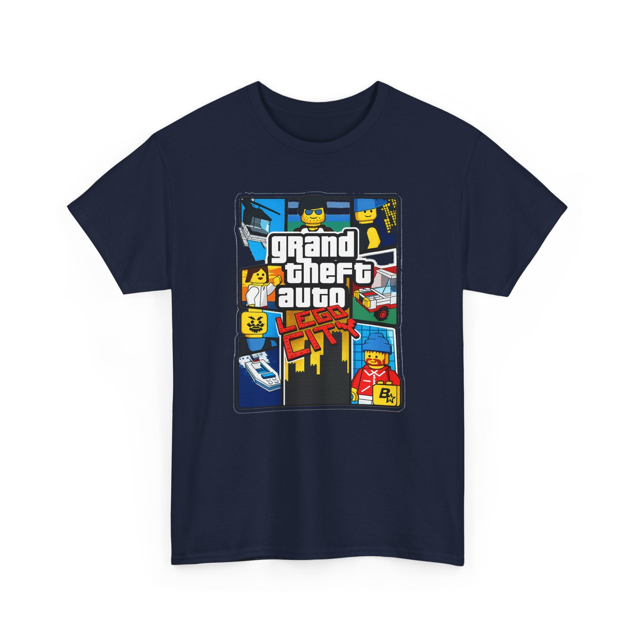 GTA Lego City Retro Block-Style 'Grand Theft Auto' Graphic Tee