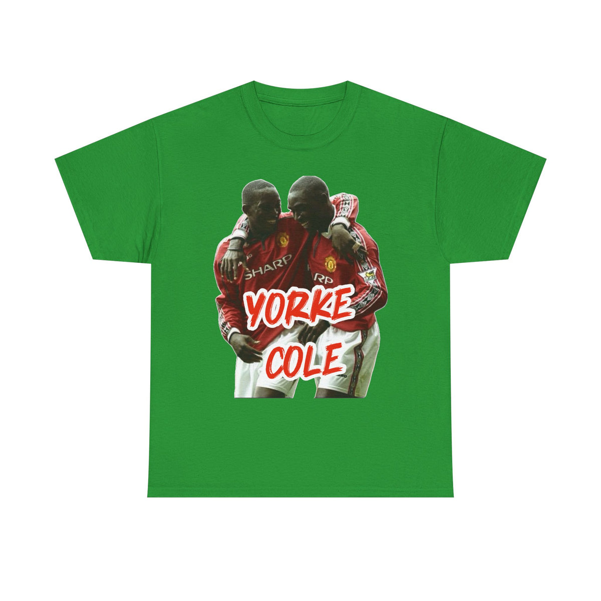Yorke & Cole Manchester United Soccer Legends Graphic Tee — 'Yorke Cole' Retro Football Shirt