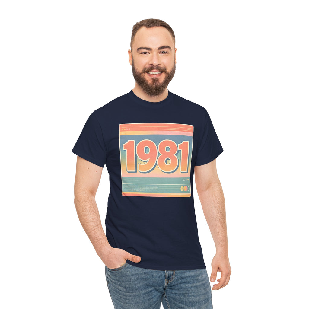 Vintage 1981 Retro Tee — 40th Birthday Gift Shirt