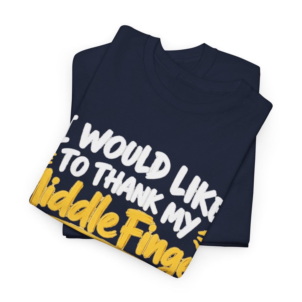 Middle Finger Thank You Tee — Funny Sarcastic Graphic T-Shirt