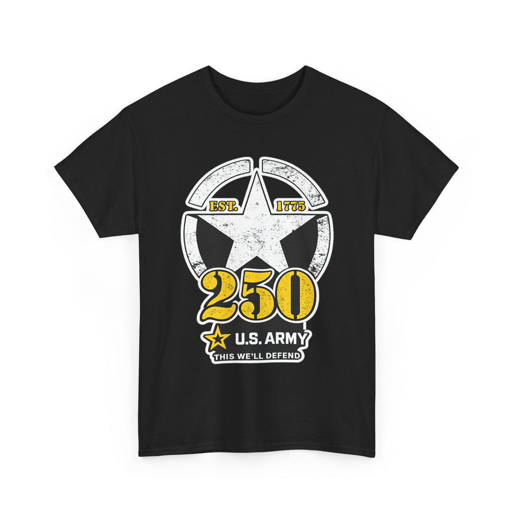 U.S. Army 250 Star Vintage T-Shirt – Military Pride Veteran Tee