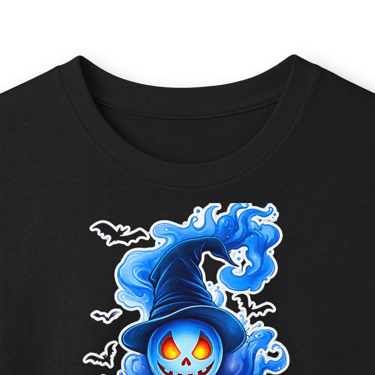 Ghost Flame Long Sleeve Tee — Spooky Blue Spirit Graphic