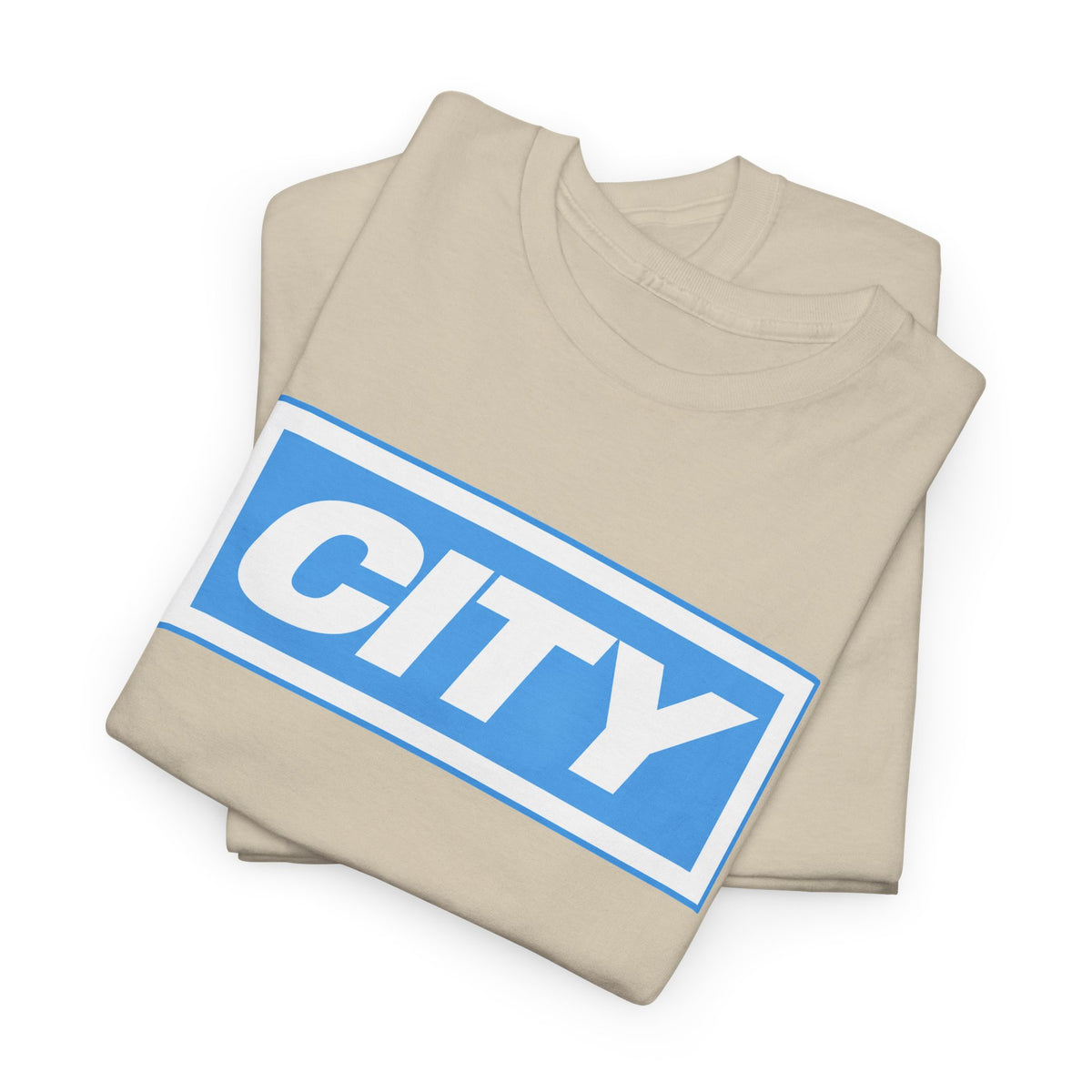 City Logo T-Shirt — Bold Blue Box Graphic Tee
