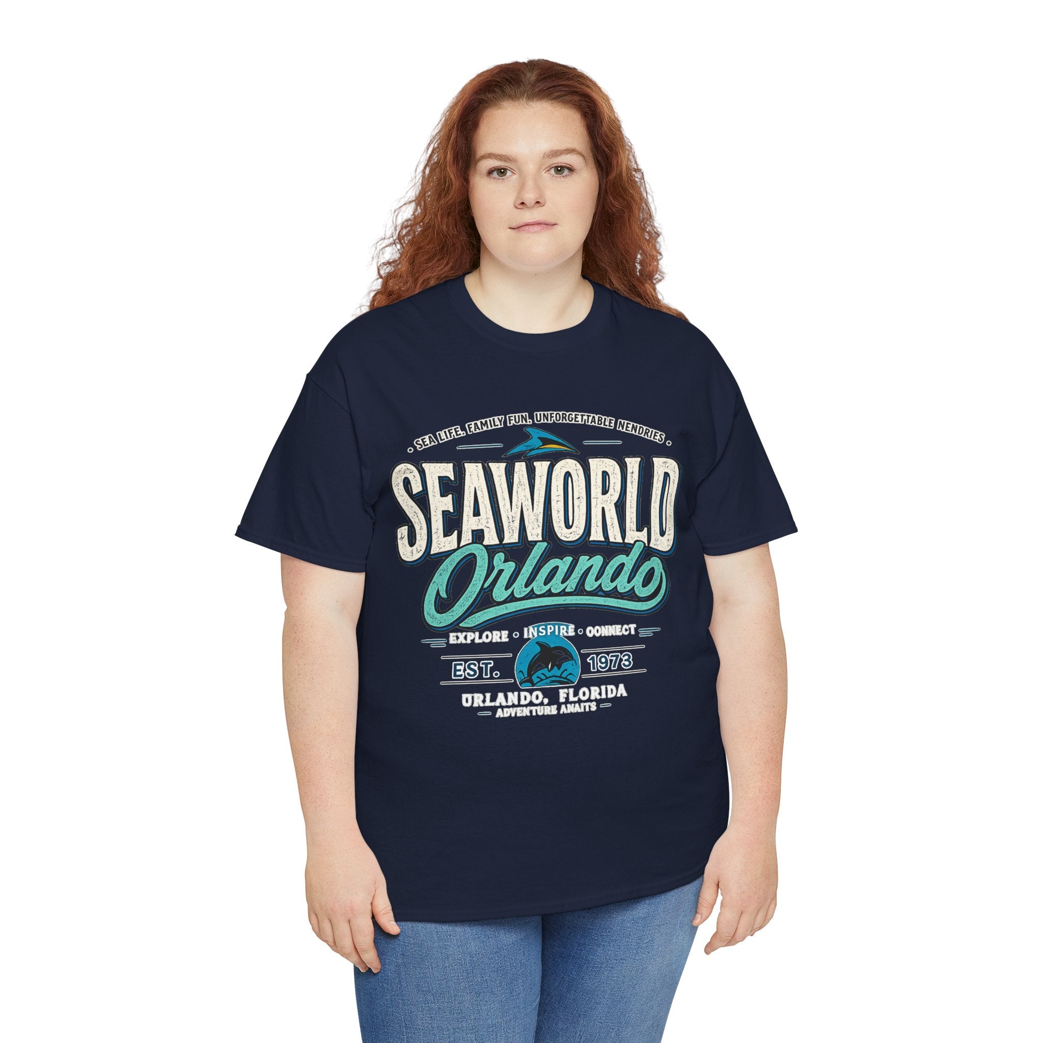 SeaWorld Orlando Graphic Tee — Retro Explore Inspire Connect Vacation Shirt