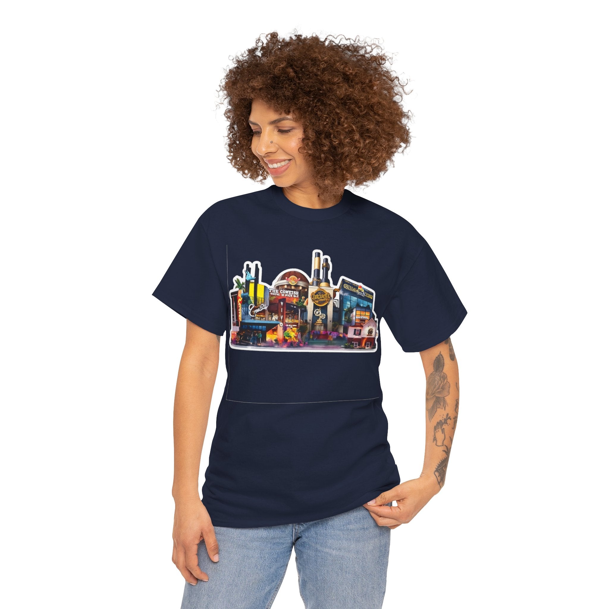 Universal Orlando Skyline T-Shirt — Neon Strip Casino Cityscape Tee