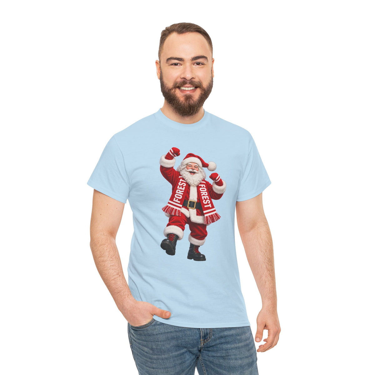 Nottingham Forest Santa Claus Dancing T‑Shirt — Vintage Christmas Holiday Tee