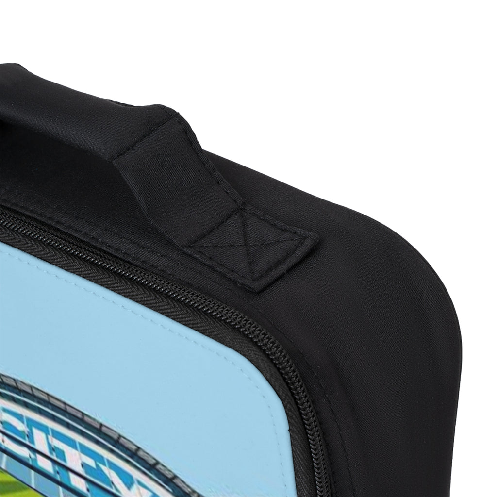 Manchester City Etihad Stadium View Lunch Bag — 'CITY' Football Field Design