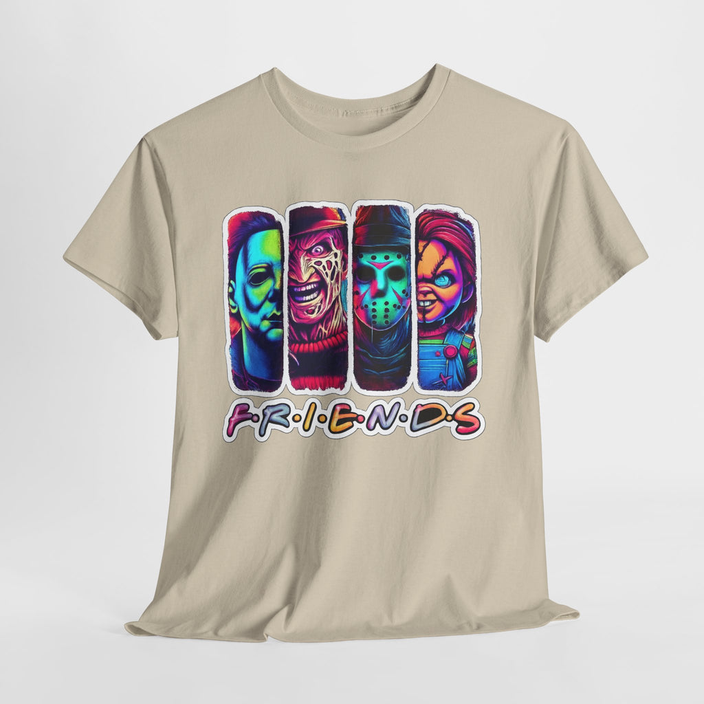 Halloween Horror Icons "Friends" T-Shirt — Neon Retro Slasher Tee
