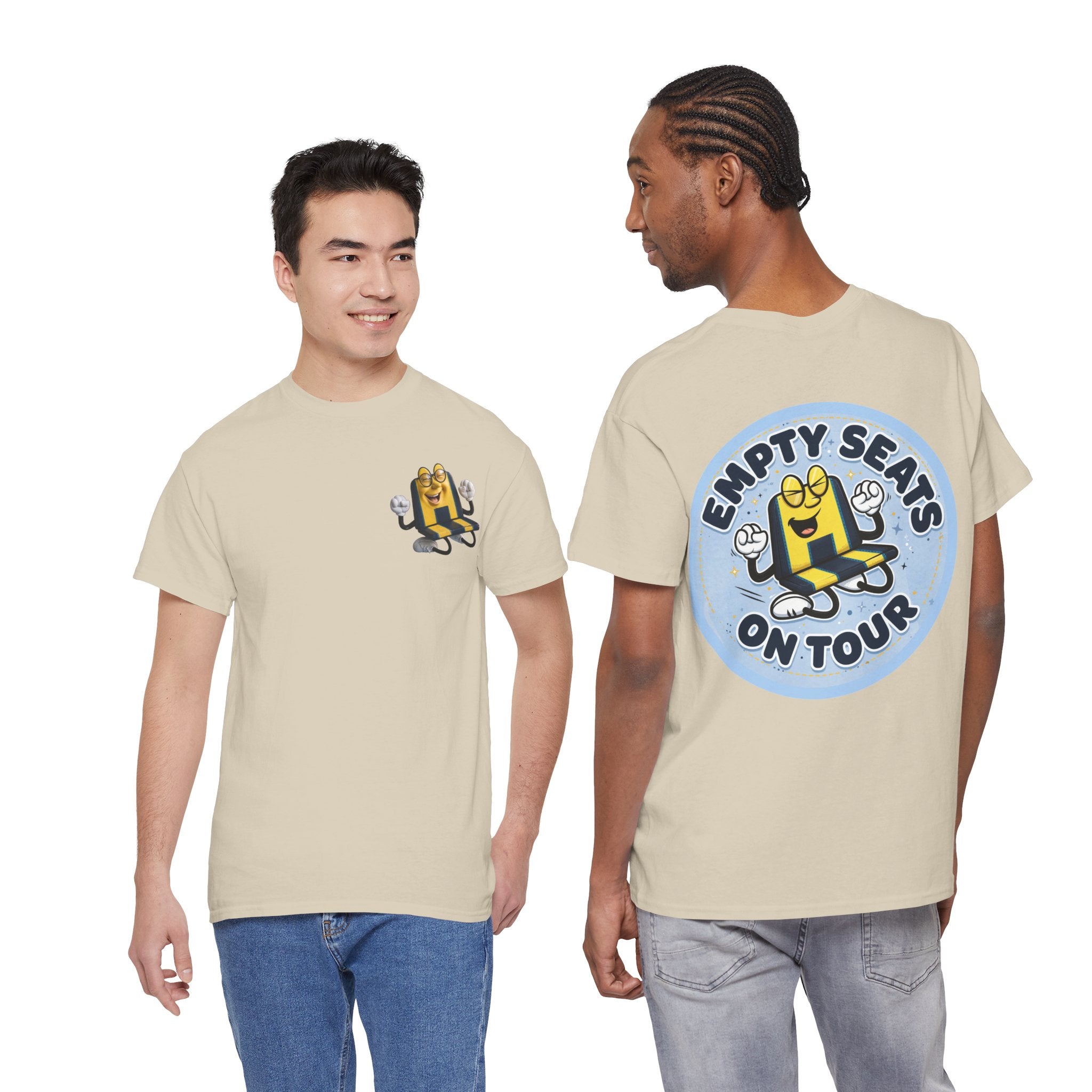 Manchester City T‑Shirt — "Empty Seats On Tour" Cartoon Seat Graphic Tee