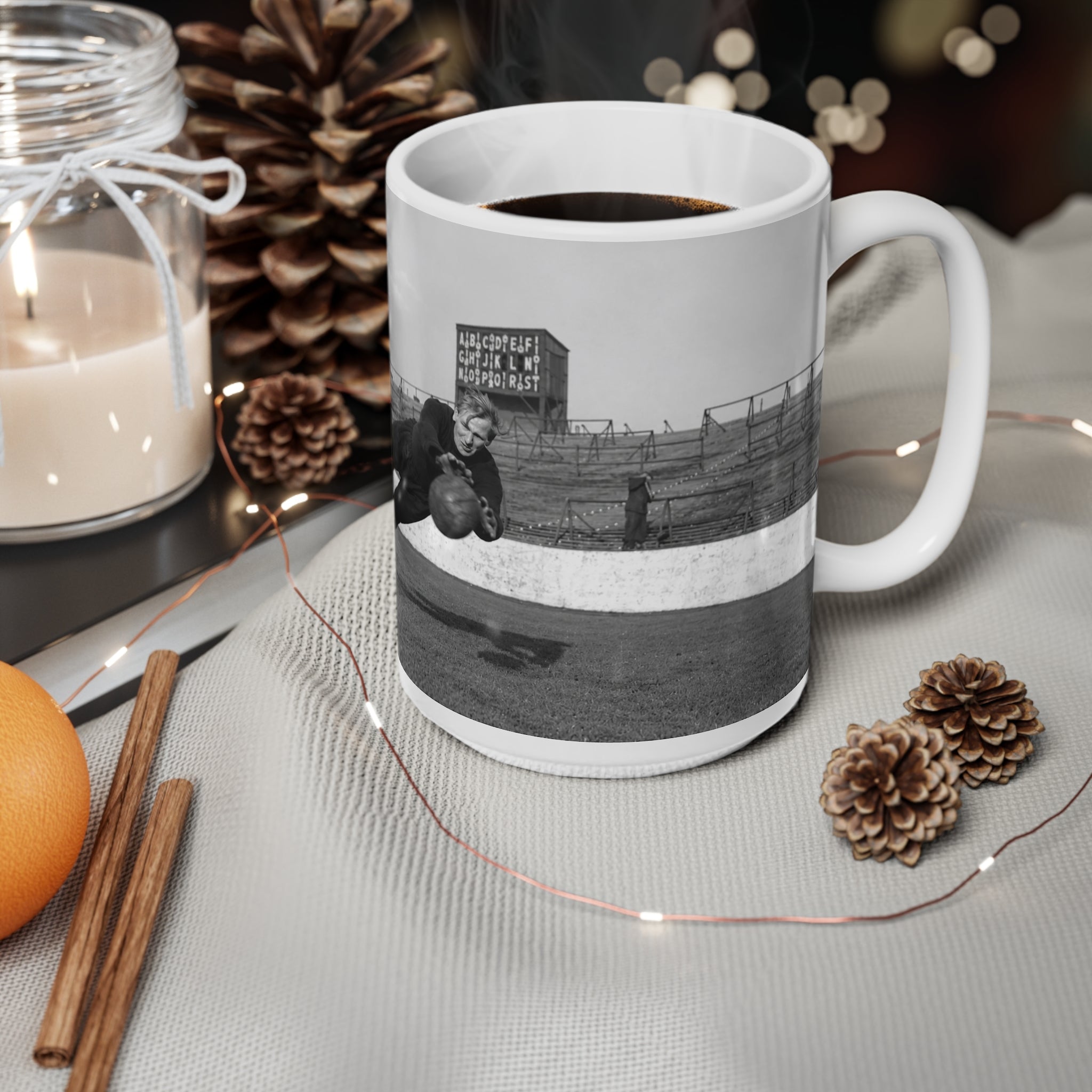 Bert Trautmann Manchester City Legend Goalkeeper Photo Ceramic Coffee Mug — Retro Sports 11oz & 15oz