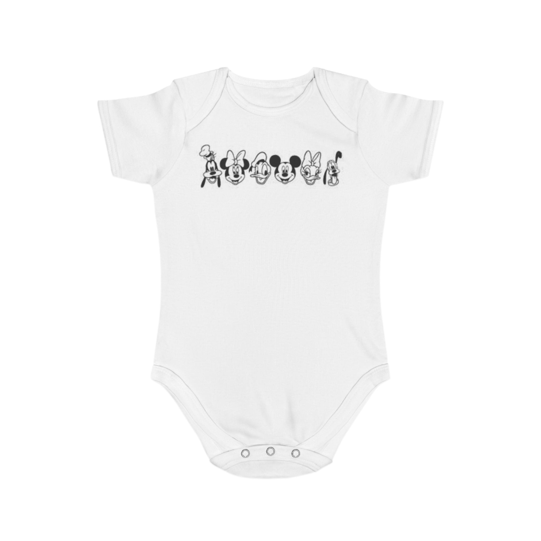 Disney Baby Bodysuit with Playful Character Faces — Cute Newborn Onesie
