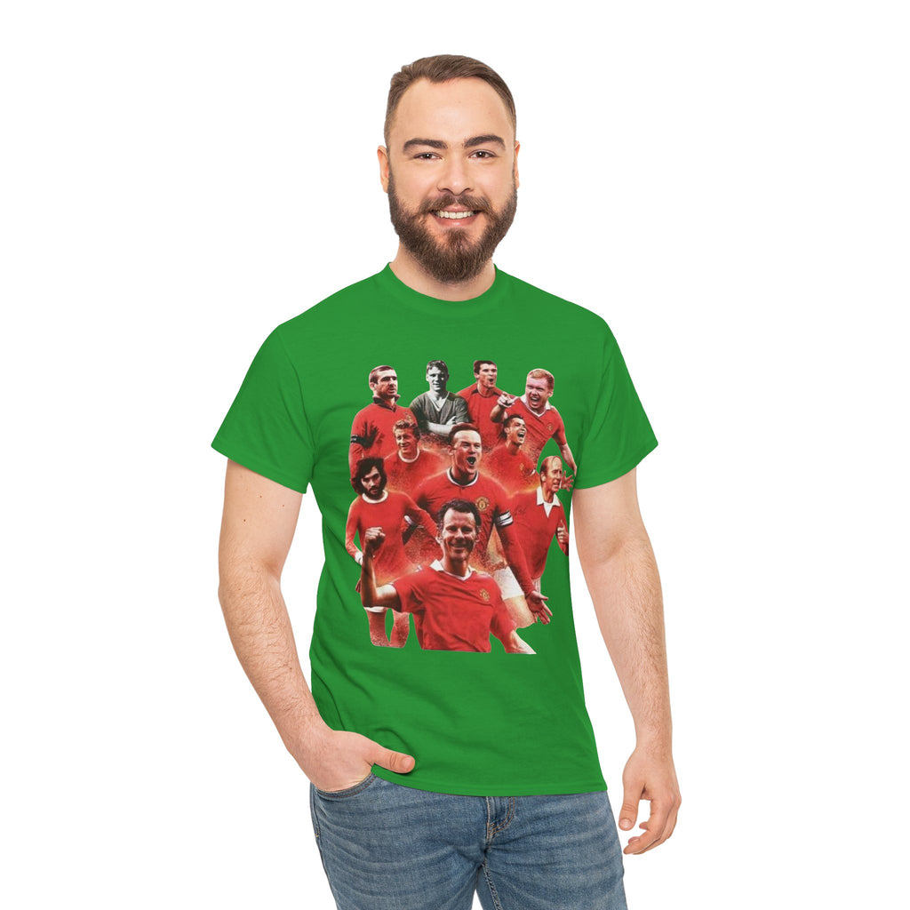 Manchester United Legends T‑Shirt — Retro Team Collage Football Tee