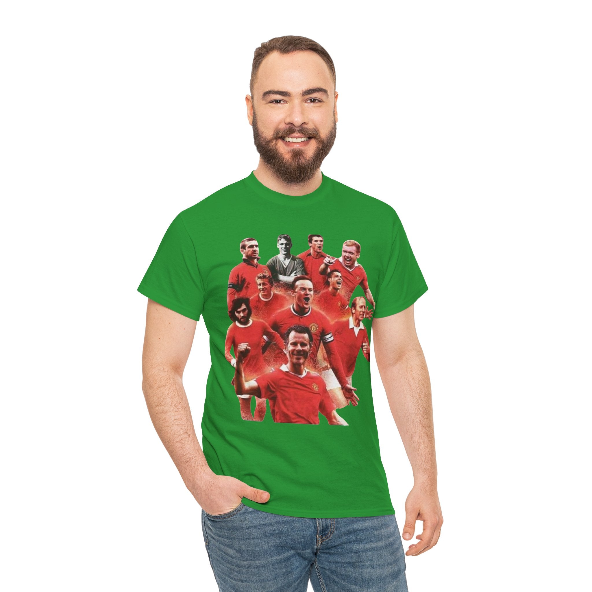 Manchester United Legends T‑Shirt — Retro Team Collage Football Tee