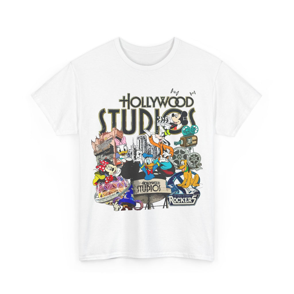 Hollywood Studios Collage T-Shirt — Vintage Theme Park Character Tee