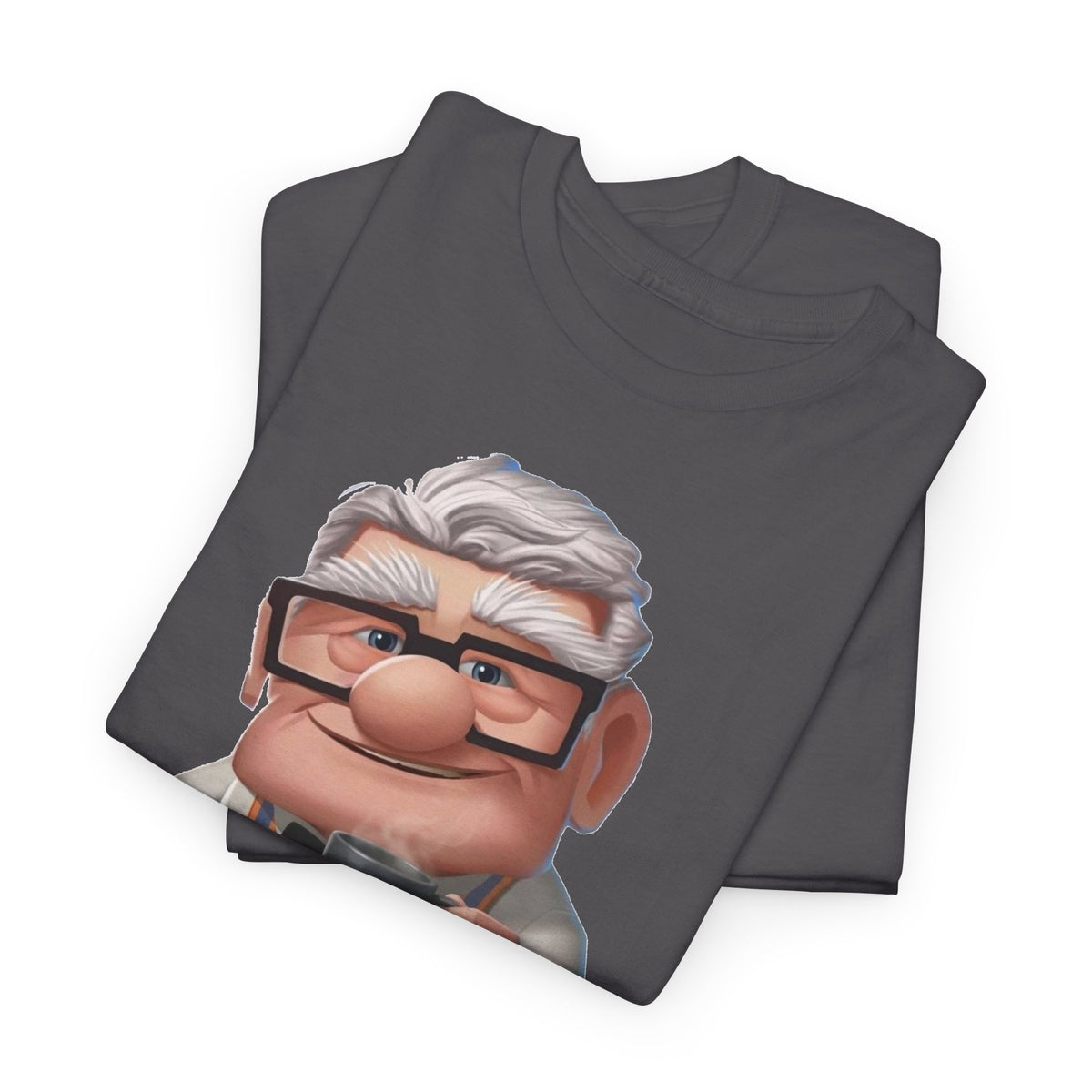 Disney Up Cartoon Grandpa Mug Graphic Tee - Cute Elderly Character T-Shirt