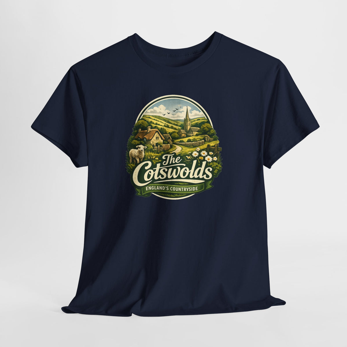 Cotswolds Vintage Landscape T‑Shirt — The Cotswolds Countryside Tee
