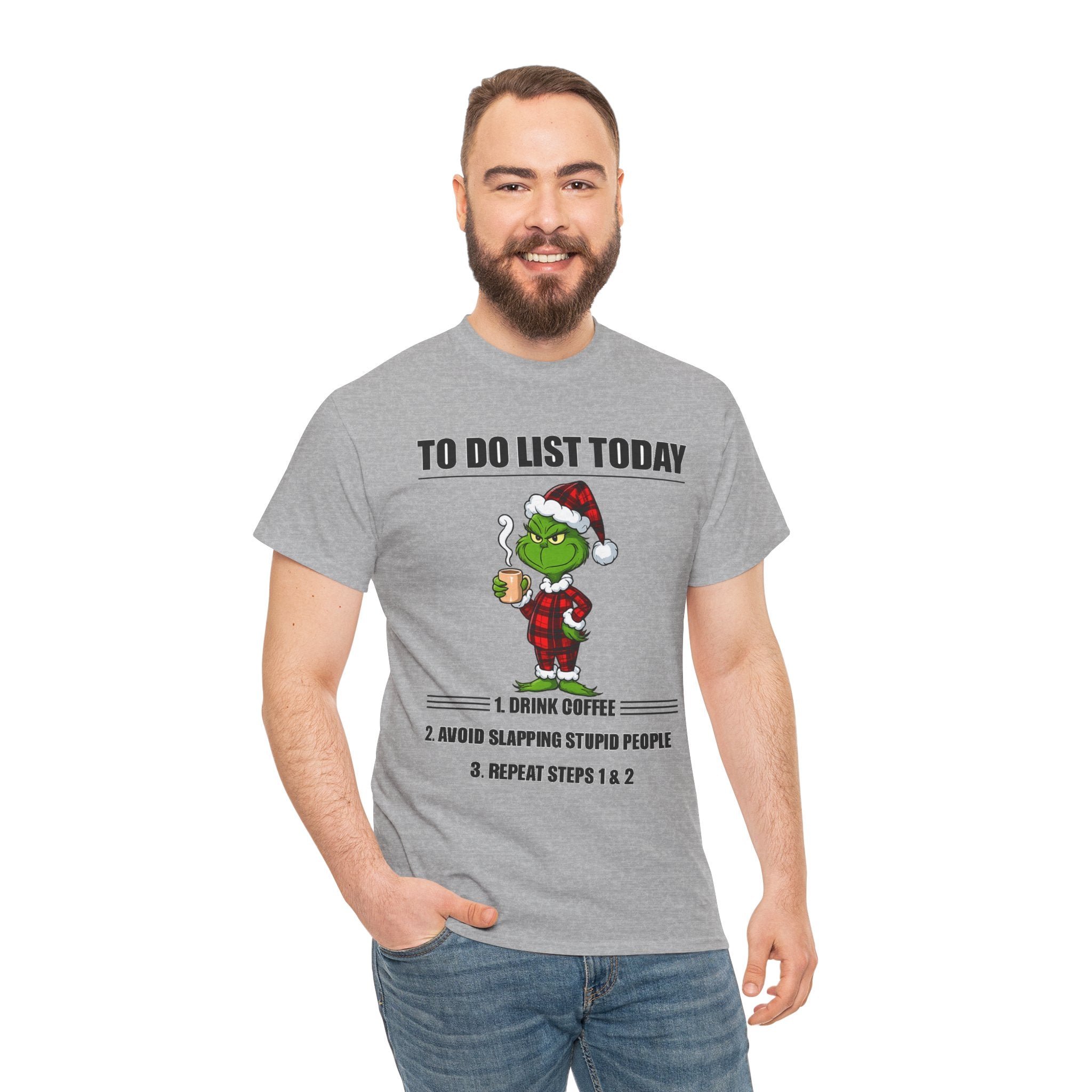 Grumpy Grinch Christmas T-Shirt — "To Do List Today" Holiday Tee