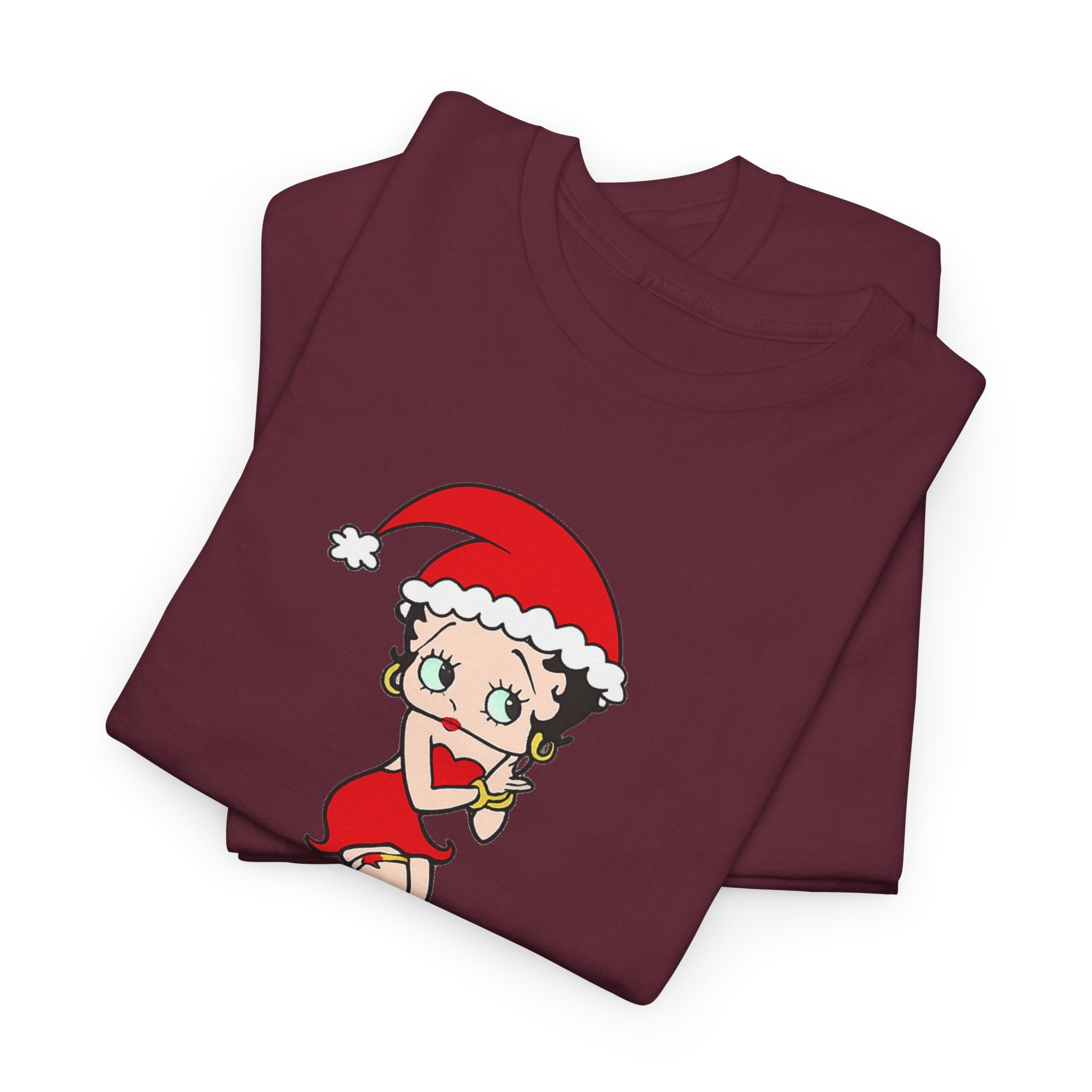 Christmas Betty Boop Tee - 'Merry Christmas' Holiday Graphic Shirt